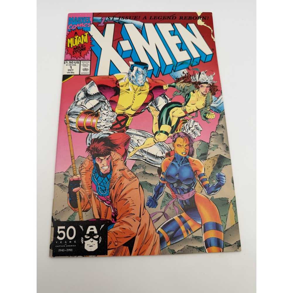 X-Men 1 Marvel Comics 1991 Jim Lee Cover Mutant Milestone Colossus Rogue Gambit